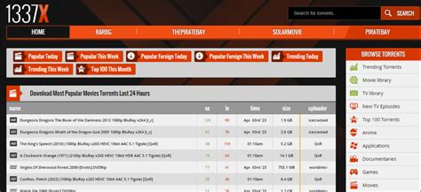 1337x torrents movie downloads.